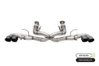 Corsa 20-24 Corvette C8 3in Xtreme Cat-Back Exhaust 4.5in Blk Quad Tips - Integrates stock AFM Valve - 21102BLK