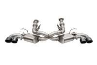 Corsa 20-24 Corvette C8 3in Valved Cat-Back 4.5in Blk Quad Tips Fits Factory Perf Exhaust DeletesAFM - 21103BLK