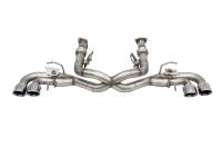 Corsa 2020-2024 Corvette C8 3in Valved Cat-Back 4.5in Pol Quad Tips - Fits Factory NPP Exhaust - 21105