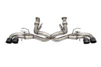 Corsa 2020-2024 Corvette C8 3in Valved Cat-Back 4.5in Blk Quad Tips - Fits Factory NPP Exhaust - 21105BLK