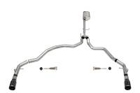 Corsa 2021-2024 Ford F-150 Regular Cab/ 8in Bed 5.0L V8 Sport Cat-Back Dual Rear Exit-BlackPVD - 21155BLK