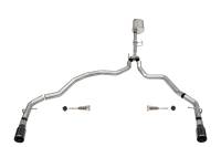 Corsa 2021-2024 Ford F-150 Regular Cab/ 8in Bed 3.5L V6 Sport Cat-Back Dual Rear Exit-BlackPVD - 21164BLK