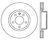 StopTech Sport Slotted Cryo Brake Rotor Front Right 126.36005CSR