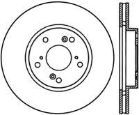 StopTech 13-15 Acura ILX Cryo Slotted Front Right Sport Brake Rotor - 126.40036CSR