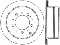 StopTech 98-07 Toyota Land Cruiser Rear Left Slotted Sport Cryo Brake Rotor - 126.44087CSL