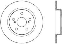 StopTech 11-13 Scion tC Rear Slotted Left Sport Brake Rotor - 126.44179SL