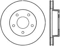 StopTech Sport Slotted Cryo Brake Rotor Rear Left 126.61014CSL