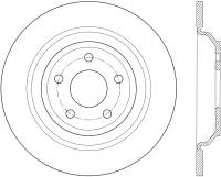 StopTech Sport Slotted Cryo Brake Rotor Rear Right 126.61123CSR