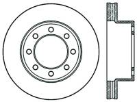 StopTech 09-12 Dodge Ram 2500 PU 2WD/4WD / 09-12 Ram 3500 PU 4WD Slotted Right Front CRYO Brake Rot - 126.67072CSR