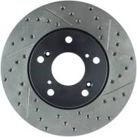 Stoptech - StopTech 06-08 Civic GX / 02-04 CR-V / 98-02 Honda Accord V6 / 03-07 Accord 4 cyl/V6 MT Slotted & D - 127.40036L - Image 1
