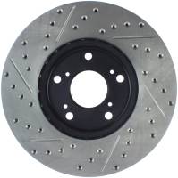 Stoptech - StopTech 06-08 Civic GX / 02-04 CR-V / 98-02 Honda Accord V6 / 03-07 Accord 4 cyl/V6 MT Slotted & D - 127.40036L - Image 2