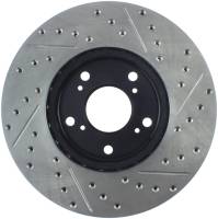 Stoptech - StopTech 06-08 Civic GX / 02-04 CR-V / 98-02 Honda Accord V6 / 03-07 Accord 4 cyl/V6 MT Slotted & D - 127.40036R - Image 2