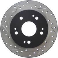 Stoptech - StopTech 06-09 Honda Civic Ex/Si Slotted & Drilled Right Rear Rotor - 127.40040R - Image 1