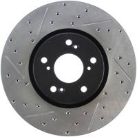 StopTech 04-08 Acura TL (Brembo Caliber) SportStop Slotted &amp; Drilled Right Front Rotor - 127.40062R