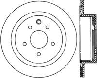 StopTech Sport Drilled/Slotted Brake Rotor Rear Left 127.42072L