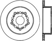 StopTech Sport Drilled/Slotted Brake Rotor Rear Left 127.44068L