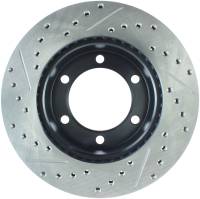 Stoptech - StopTech 95-03 Toyota Tacoma (6 Lug) / 96-00 4Runner Front Left Slotted & Drilled Rotor - 127.44109L - Image 2
