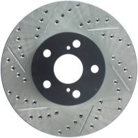 Stoptech - StopTech 03-08 Pontiac Vibe / 05-09 Scion tc Right Front Slotted & Drilled Rotor - 127.44114R - Image 1