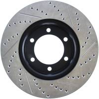 Stoptech - StopTech 00-06 Toyota Tundra / 01-07 Toyota Sequoia Front Right Slotted & Drilled Rotor - 127.44118R - Image 2