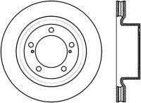StopTech 17-18 Lexus LX SportStop Cryo Slotted & Drilled Front Right Rotor - 127.44156CR