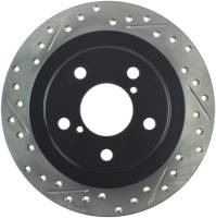Stoptech - StopTech 05-06 Saab 9-2X AWD / 02-05 Impreza WRX / 02 WRX STi Slotted & Drilled Right Rear Rotor - 127.47011R - Image 1