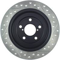 Stoptech - StopTech 05-06 Saab 9-2X AWD / 02-05 Impreza WRX / 02 WRX STi Slotted & Drilled Right Rear Rotor - 127.47011R - Image 2