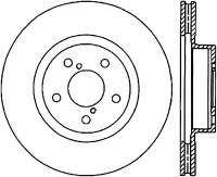 StopTech 05-17 Subaru Impreza WRX/STi SportStop Cryo Slotted & Drilled Front Right Rotor - 127.47022CR