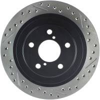 Stoptech - StopTech 06-07 Subaru Impreza WRX (Exc STi) Slotted & Drilled Left Rear Rotor - 127.47025L - Image 1