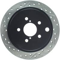 Stoptech - StopTech 08-10 Impreza WRX (Exc STi)/08-10 Impreza Coupe/Sedan Slotted & Drilled Right Rear Rotor - 127.47029R - Image 1