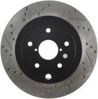 Stoptech - StopTech 08+ Subaru STI (Will Not Fit 05-07) Slotted & Drilled Sport Brake Rotor - 127.47030R - Image 1