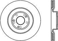 StopTech Sport Cryo Drilled/Slotted Brake Rotor Front Right 127.51042CR