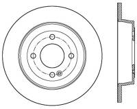 StopTech Sport Drilled/Slotted Brake Rotor Rear Left 127.51047L