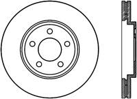 StopTech Sport Cryo Drilled/Slotted Brake Rotor Front Left 127.61072CL