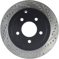 StopTech Sport Drilled/Slotted Brake Rotor; Rear Left