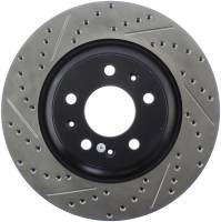 StopTech Sport Drilled/Slotted Brake Rotor; Front Right