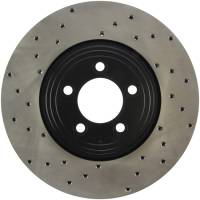 StopTech Sport Cross Drilled Brake Rotor; Front Right