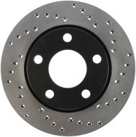 StopTech Sport Cross Drilled Brake Rotor; Rear Left