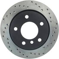 StopTech Sport Cross Drilled Brake Rotor; Rear Left