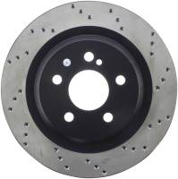StopTech Sport Cross Drilled Brake Rotor; Rear Left