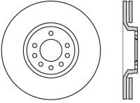 StopTech Sport Cross Drilled Brake Rotor Rear Left 128.38021L