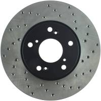 Stoptech - StopTech 06-08 Civic GX / 02-04 CR-V / 98-02 Honda Accord V6 / 03-07 Accord 4 cyl/V6 MT Drilled Lef - 128.40036L - Image 1