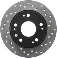 StopTech 04-08 Acura TSX / 03-07 Honda Accord Coupe/Sedan Drilled Rear Left Rotor - 128.40055L