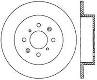 StopTech Sport Cross Drilled Brake Rotor Rear Left 128.40060L