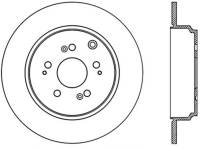 StopTech 07-14 Acura MDX / 07-14 Honda Pilot Drilled Sport Rear Left Rotor - 128.40072L