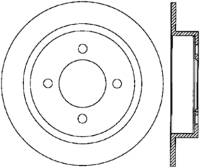 StopTech Sport Cross Drilled Brake Rotor Rear Left 128.42054L