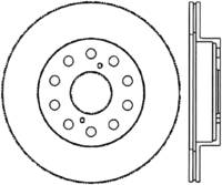 StopTech Sport Cross Drilled Brake Rotor Rear Left 128.44072L