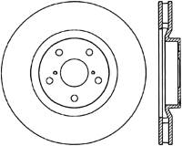 StopTech 93-98 Toyota Supra Turbo Drilled Right Front Rotor - 128.44104R