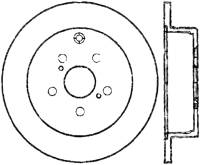 StopTech Sport Cross Drilled Brake Rotor Rear Left 128.44115L