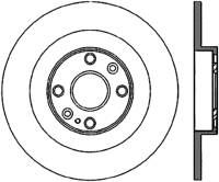 StopTech Sport Cross Drilled Brake Rotor Rear Left 128.45062L