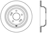 StopTech Sport Cross Drilled Brake Rotor Rear Left 128.51045L